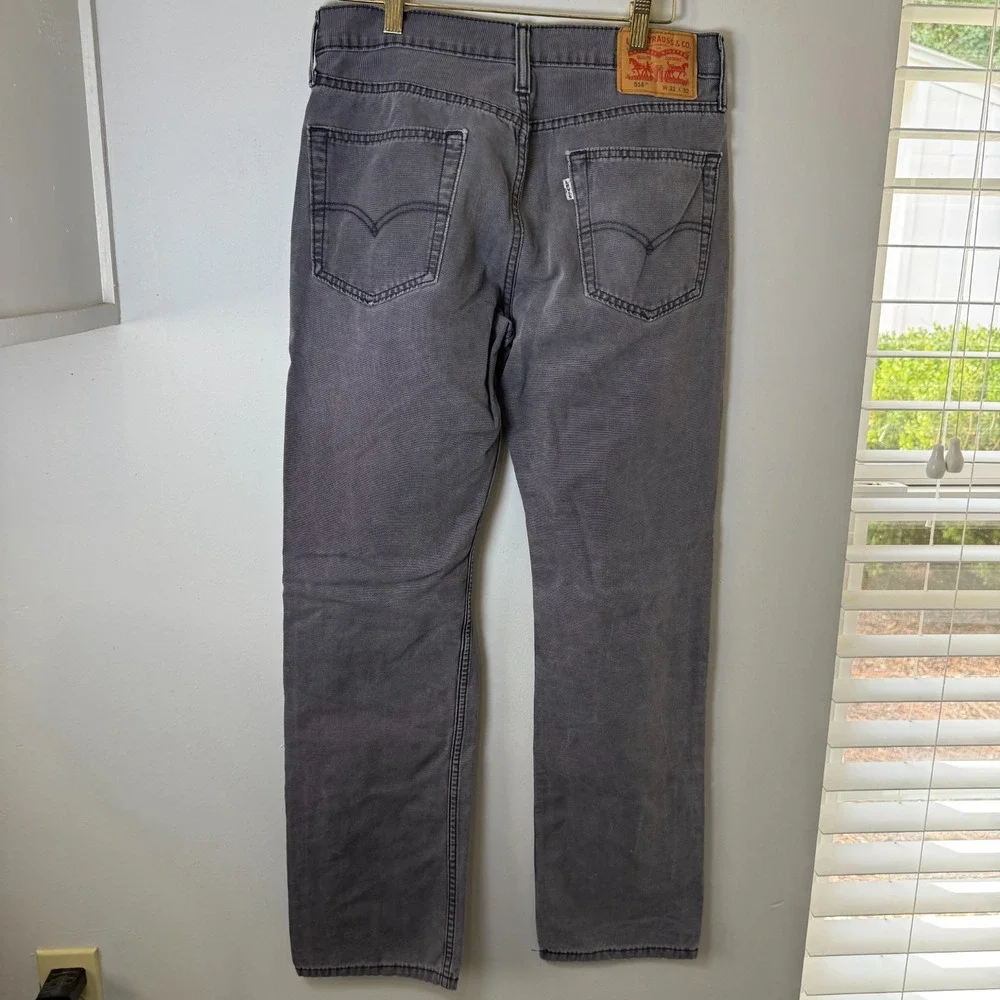 Levi's 514 Denim Jeans Men's 32 Courier Gray Button 5-Pockets Straight-Fit‎